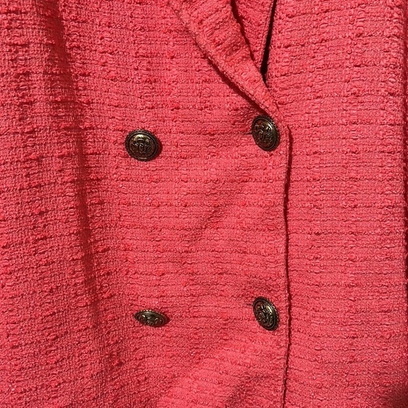 Zara Oversized Pink Blazer with Gold Toned Buttons - Picture 3 of 6